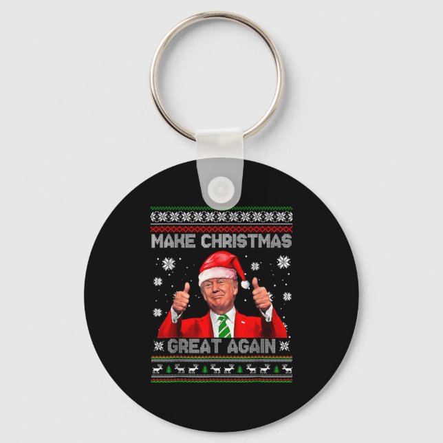 Llavero Make Christmas Great Again Xmas Funny Trump Pajama (Anverso)