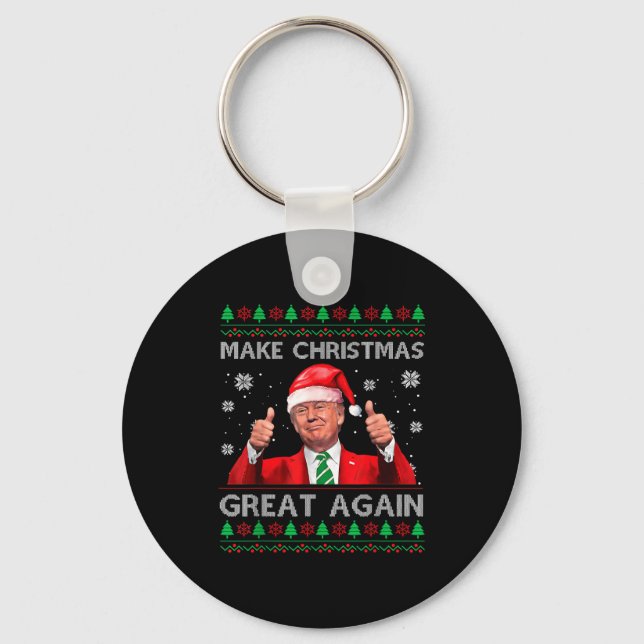 Llavero Make Christmas Great Again Xmas Funny Trump Pajama (Anverso)