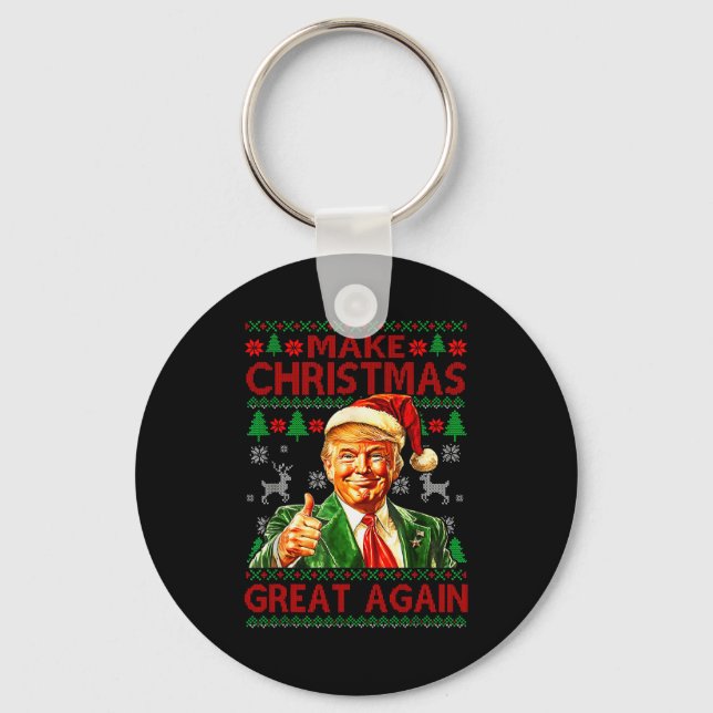 Llavero Make Christmas Great Again Xmas Funny Trump Pajama (Anverso)