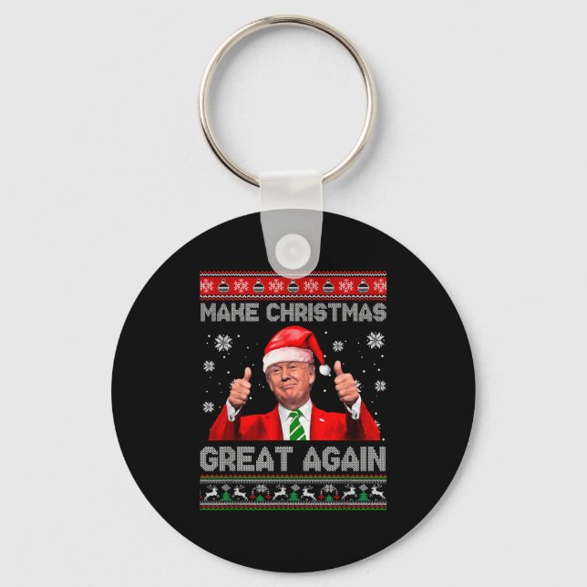 Llavero Make Christmas Great Again Xmas Funny Trump Pajama (Anverso)