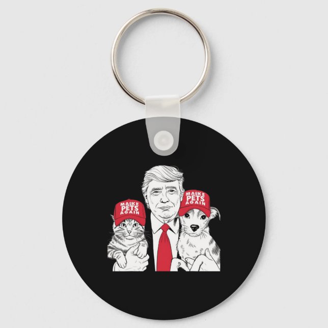 Llavero Make Pets Safe Again Election Mega Trump Funny Det (Anverso)