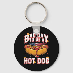 Llavero Mal Día Para Ser Un Hot Dog _ Divertido Humo Patri
