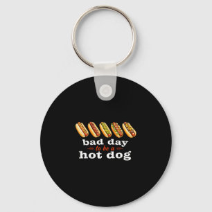 Llavero Mal día para ser un hot dog divertido parrilla 4 d