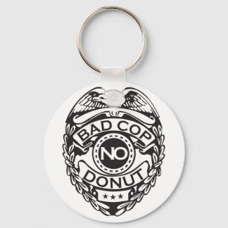 Llavero Mal Policía Sin Donut - Negro