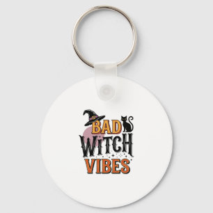 Llavero Malas vibras de bruja Diseño de camiseta vintage d