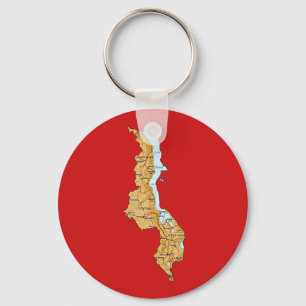 Llavero Malawi Map Keychain