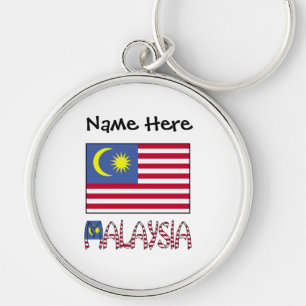 Llavero Malaysia y bandera de Malasia personalizados