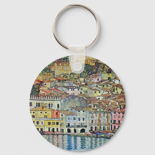 Llavero Malcesine en el lago Garda por Gustav Klimt (Anverso)