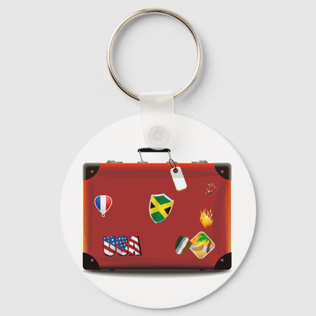 Llavero Maleta de cuero de época (Anverso)