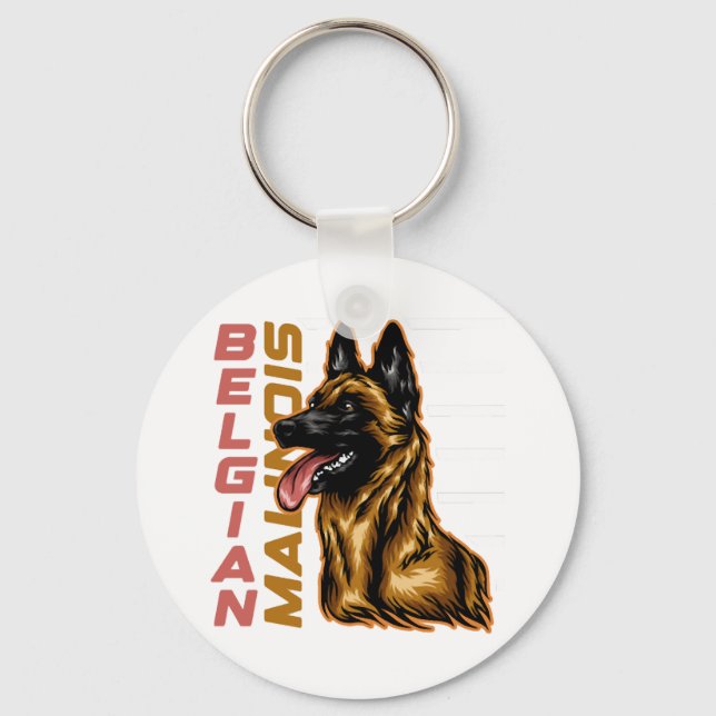 Llavero Malinois belga (Anverso)