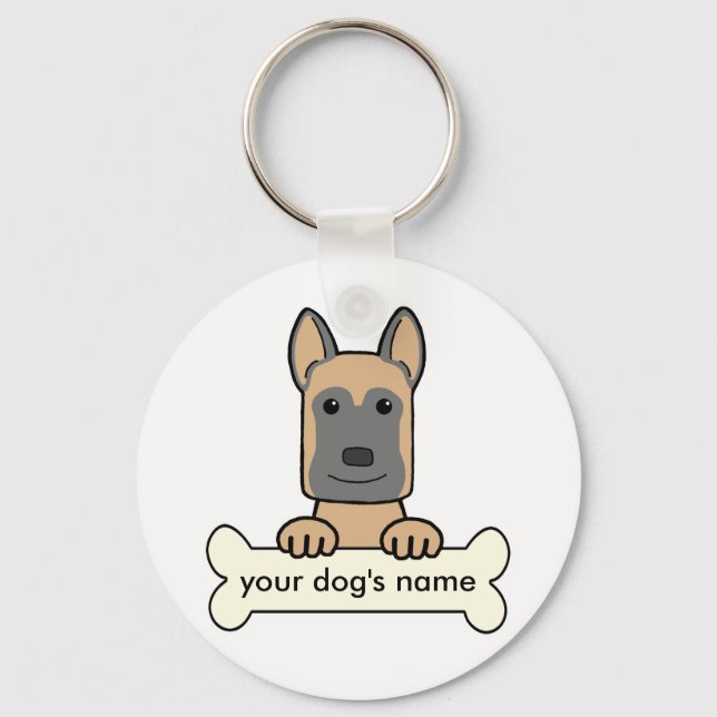 Llavero Malinois belga (Anverso)