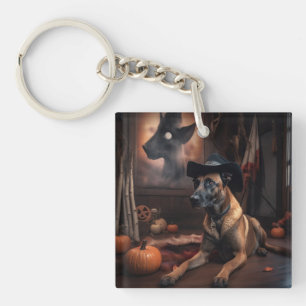 Llavero Malinois Belgas Calabazas de Halloween Aterradoras