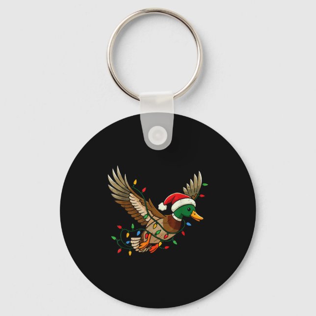 Llavero Mallard Duck Light Christmas Hunting Pajama Toddle (Anverso)