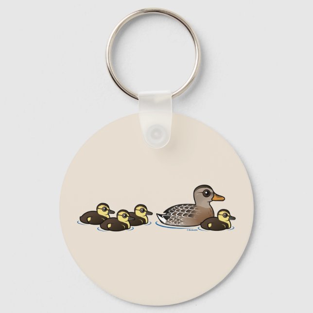 Llavero Mallard y cuatro patos (Anverso)