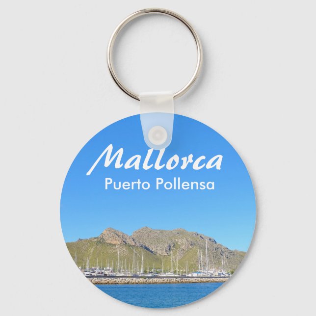 Llavero Mallorca Puerto Pollensa Souvenir (Anverso)