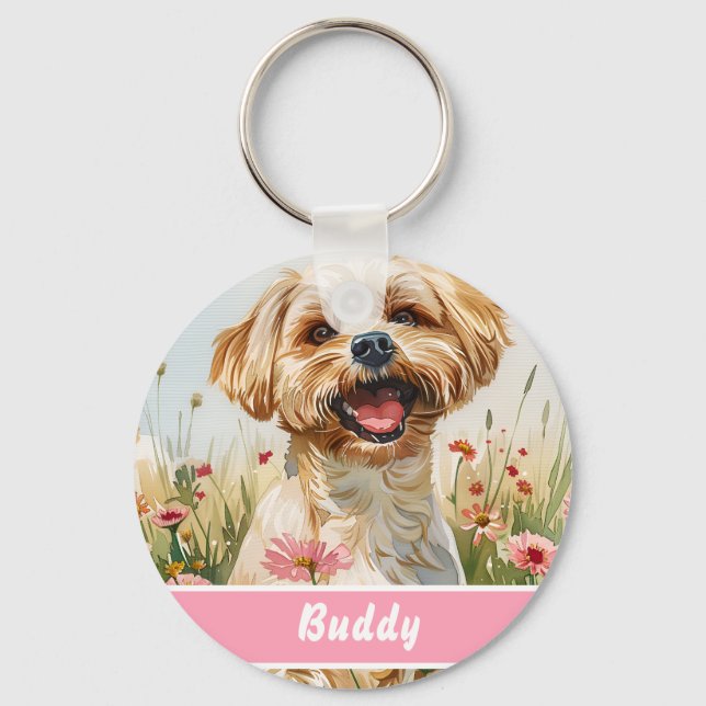 Llavero Maltese Dog Tag – Custom Info (Anverso)