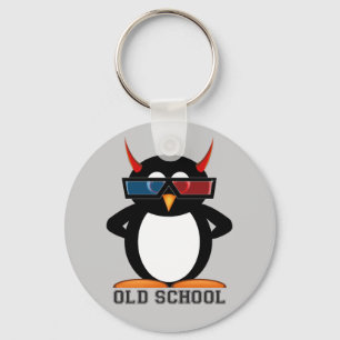 Llavero malvado de la escuela vieja 3D de Penguin