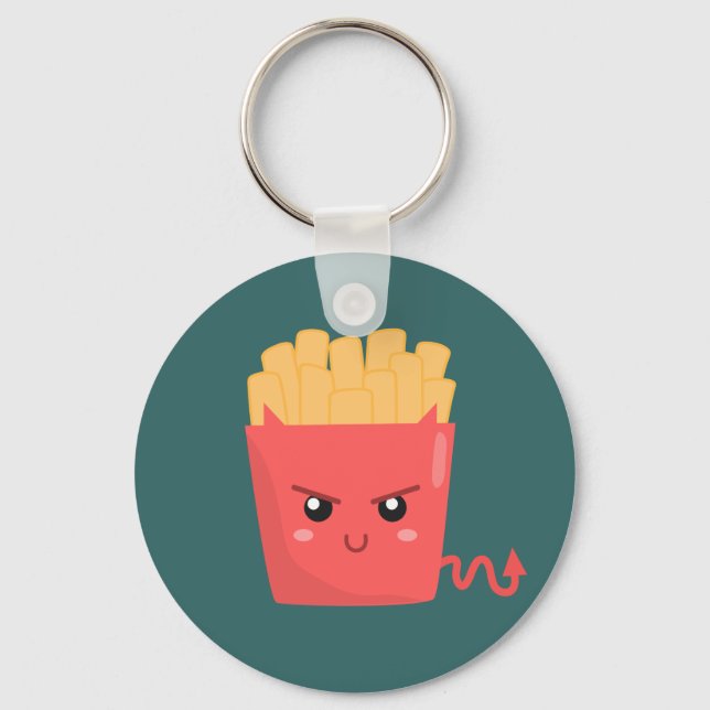 Llavero Malvado pero Kawaii Fries Franceses (Anverso)