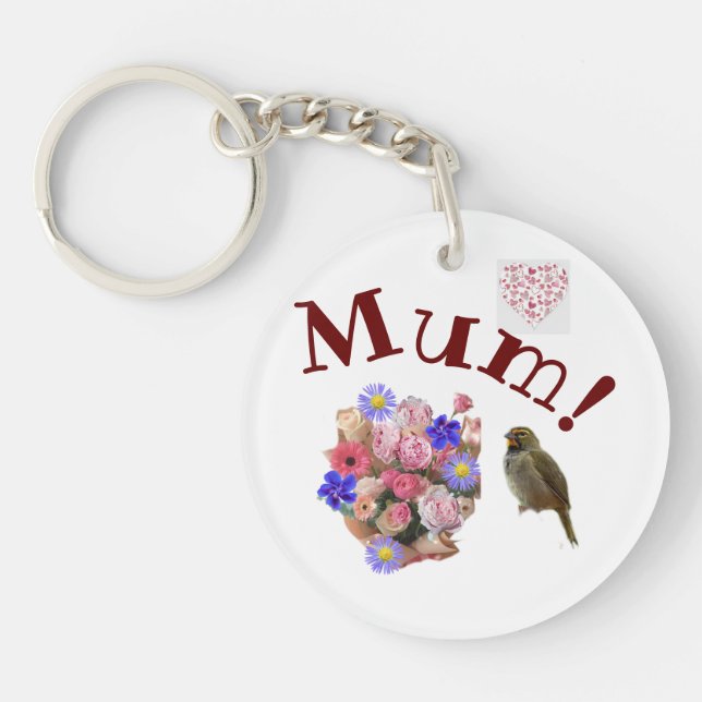Llavero ¡Mamá acrílica de Keychain! (Frente)