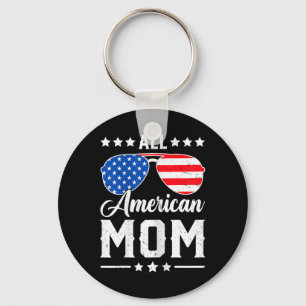 Llavero Mamá Americana 4 De Julio Divertido Partido Patrió