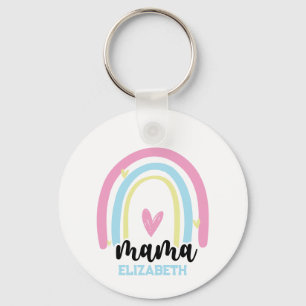 Llavero Mama Arcoíris Personalizado - Día de la Madre