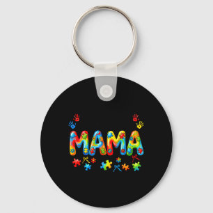 Llavero Mamá Autismo Mamá Autismo Apoyo Conciencia Autismo