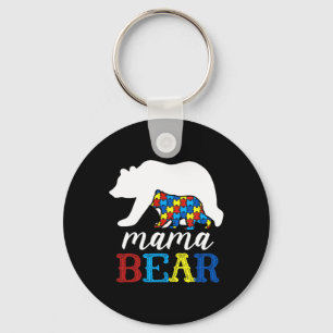 Llavero Mama Bear Autism Awareness Puzzle Mom Gift