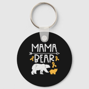 Llavero Mama Bear Cáncer Infantil Sensibilización Cinta Ma