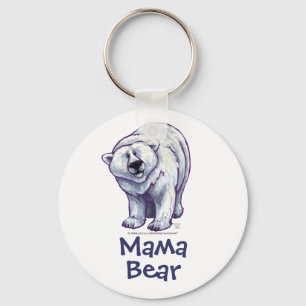 Llavero Mama Bear Polar Bear Key Chain