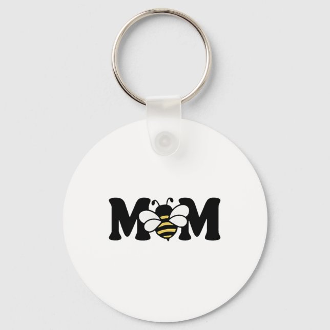 Llavero Mamá Bee Cute Beeaving 1er Cumpleaños Fami (Anverso)