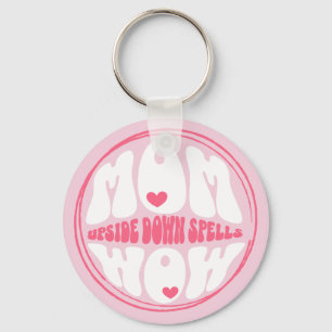 Llavero Mamá boca abajo hala, Personalizado rosa lindo