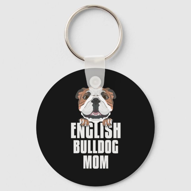 Llavero Mamá Bulldog inglesa, madre de perro (Anverso)