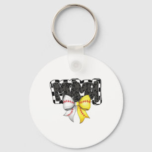 Llavero Mama Coquette Bow Game Day Bysebyll Softbyll Cheer