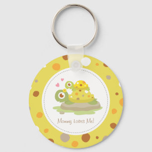 Llavero Mamá Cute y Bebé Tortuga Mamá Me Ama