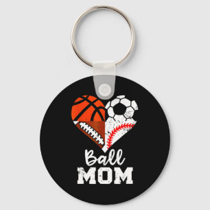 Llavero Mamá de Balón Corazón Divertido Fútbol Baloncesto