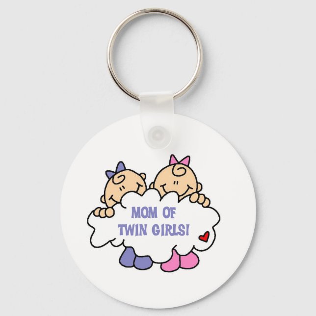 Llavero Mamá de Chicas gemelos camisetas y regalos (Anverso)
