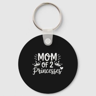 Llavero Mamá de dos princesas hijas gemelas mamá madres