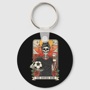 Llavero Mamá de fútbol divertida de Halloween Tarot Card E