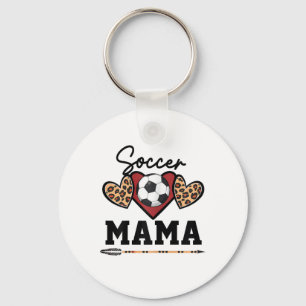Llavero Mamá de fútbol femenino Día de partido de fútbol f