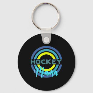 Llavero Mamá de hockey con círculos de hockey modernos