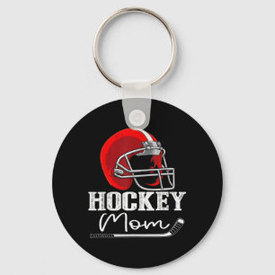 Llavero Mamá de hockey divertida jugadora de hockey