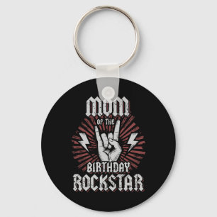 Llavero Mamá de la estrella de rock del cumpleaños Rocker