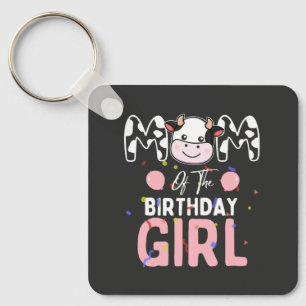 Llavero Mamá de la niña de cumpleaños Vaca Mamá Mamá 1º