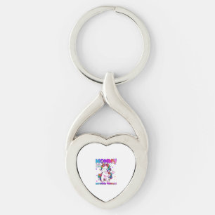Llavero Mamá de la niña princesa de cumpleaños haciendo fl