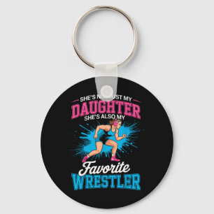 Llavero Mamá de lucha libre divertida Papá Hija Chica luch
