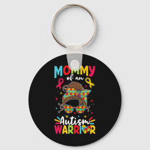 Llavero Mamá De Un Guerrero Del Autismo Autista Autista Ap