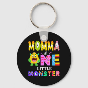 Llavero Mamá de un pequeño monstruo Fiesta de cumpleaños d