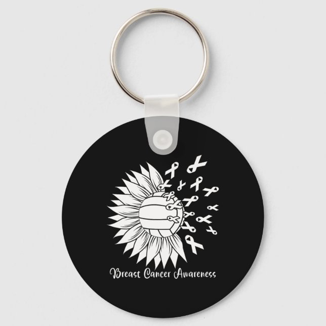 Llavero Mamá de voleibol de cáncer Abuela Cinta rosada (Anverso)