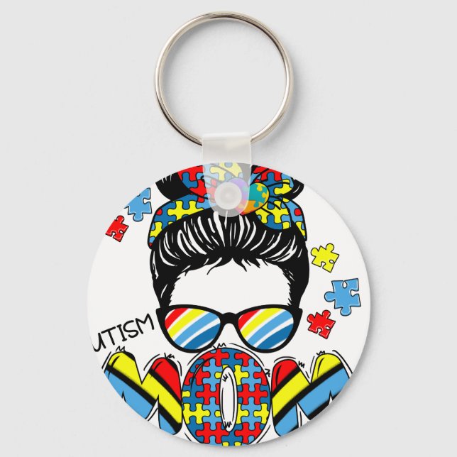 Llavero mamá del autismo (2 (Anverso)