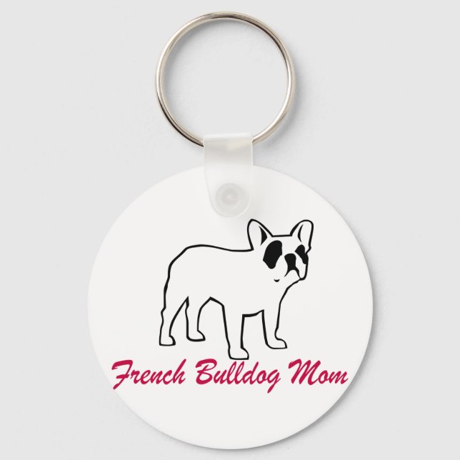 Llavero Mamá del Bulldog francés (Anverso)